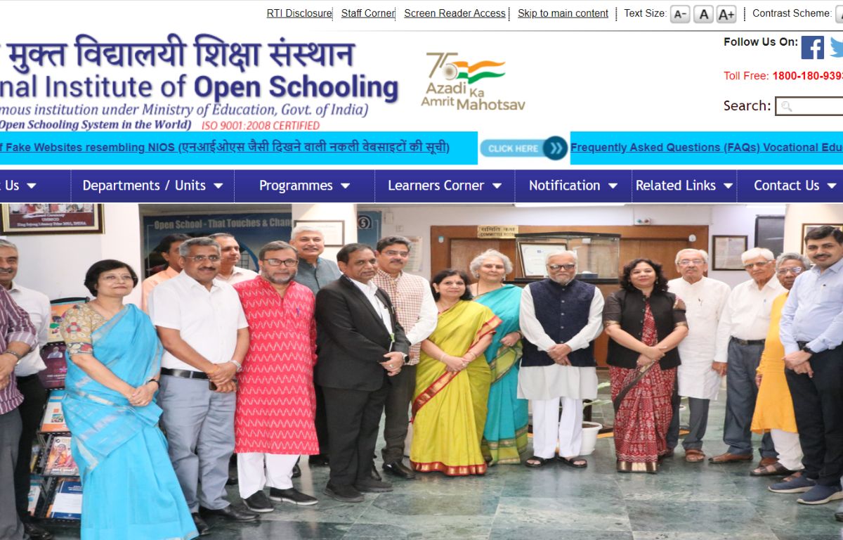 NIOS Class 12 Result 2024