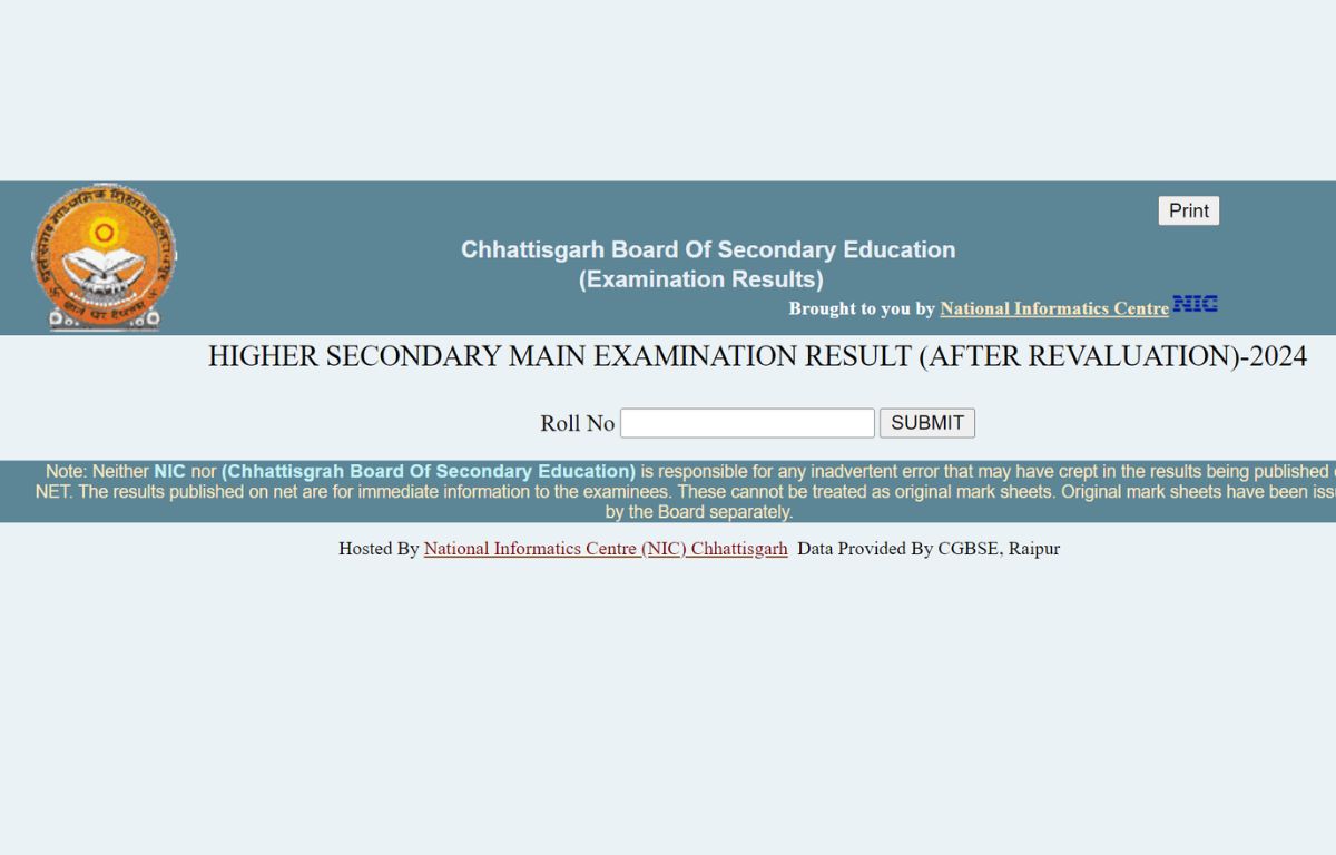 CGBSE 12th Revaluation Result 2024