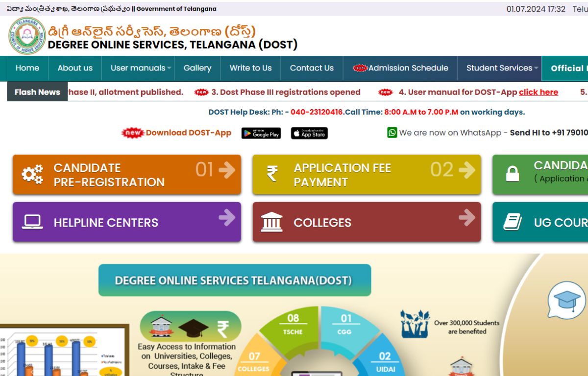 TS DOST Phase 3 Result 2024