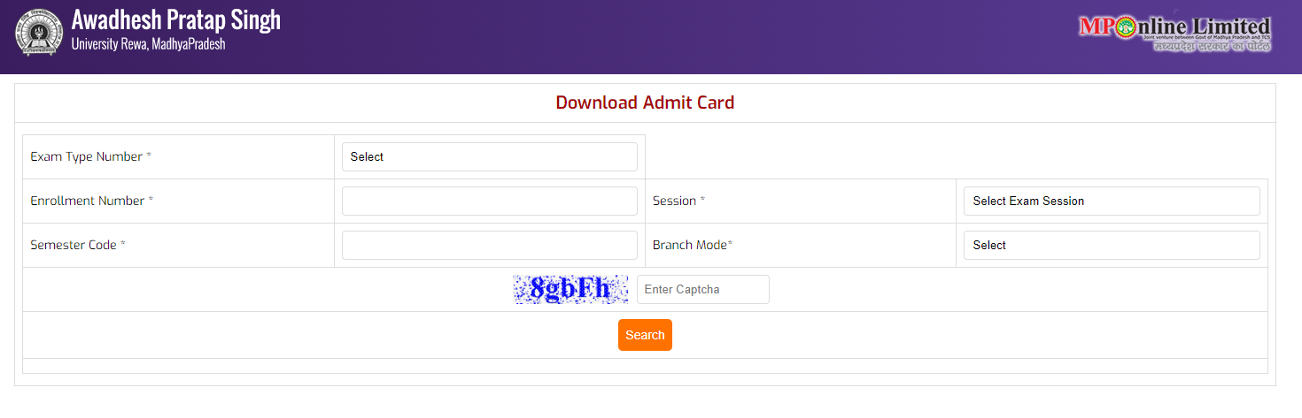 APSU Admit Card 2024