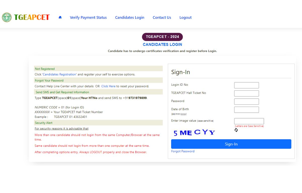 TS EAPCET Final Seat Allotment Result 2024
