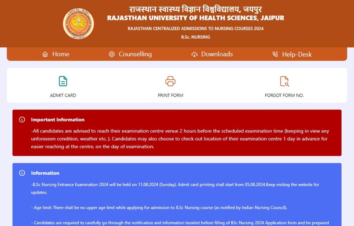 RUHS BSc Nursing Answer Key 2024