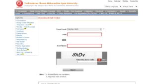 YCMOU Digital University Hall Ticket
