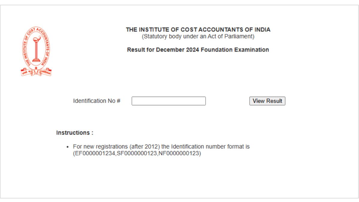 ICMAI CMA Foundation Result 2024