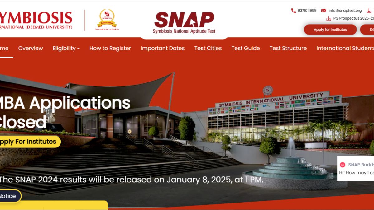 SNAP Result 2024 Out Today