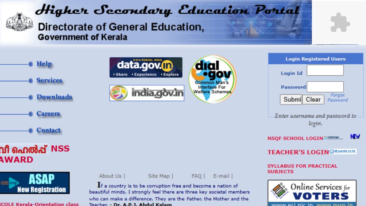 DHSE Kerala Model Exam Time Table 2025