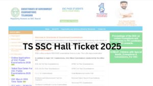 TS SSC Hall Ticket 2025