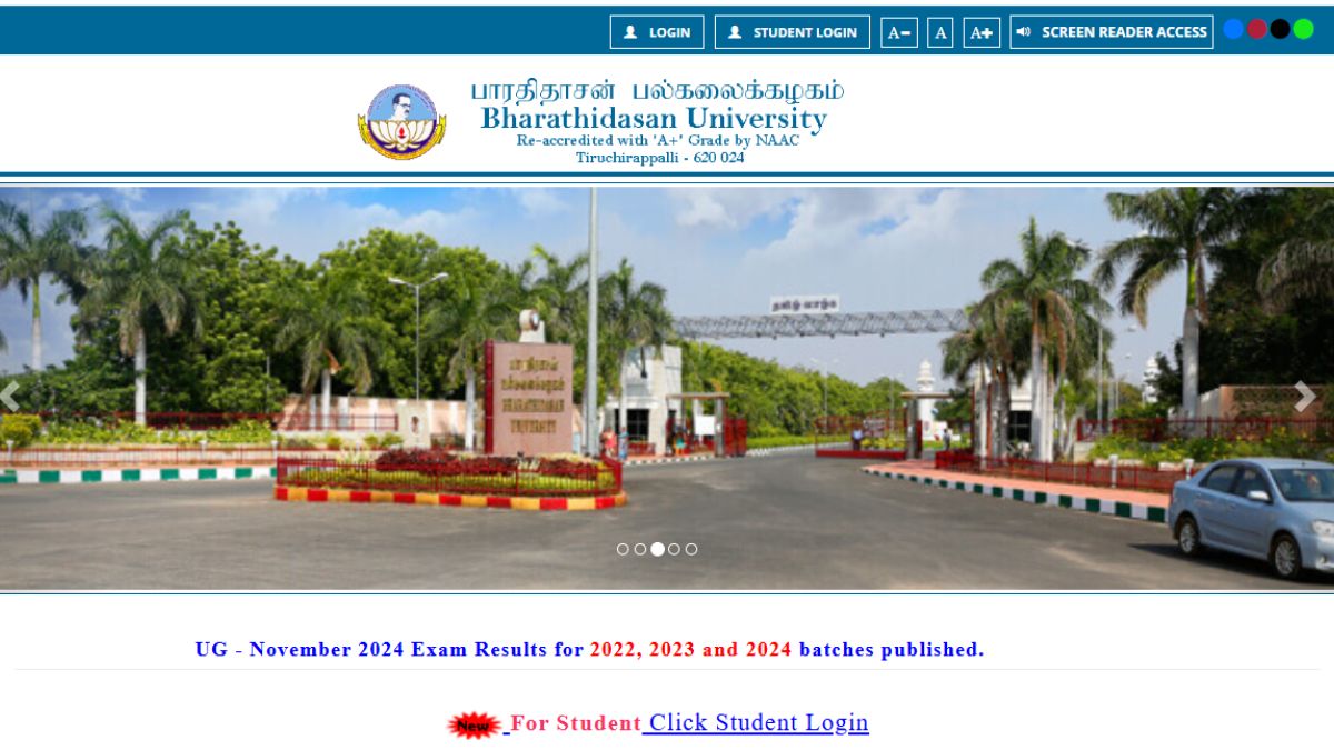 Bharathidasan University Result