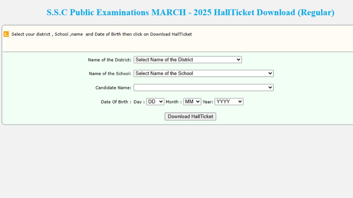AP SSC Hall Ticket 2025