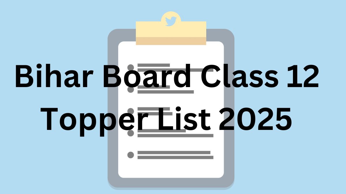 Bihar Board Class 12 Topper List 2025