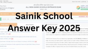 Sainik School Answer Key 2025