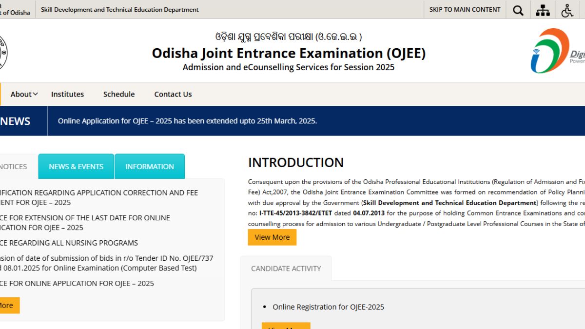 OJEE Admit Card 2025