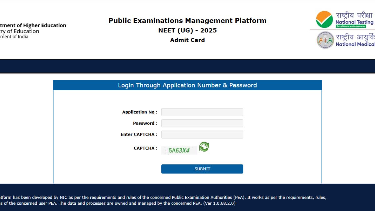 NEET UG 2025 Hall Ticket