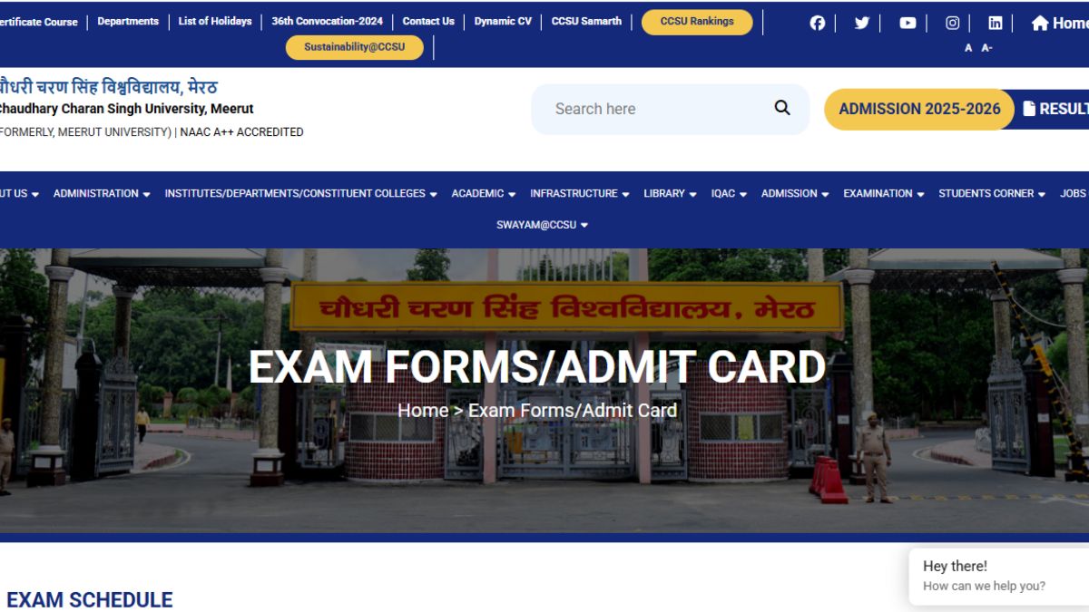 CCSU Admit Card 2025