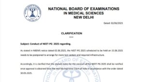 NEET PG 2025 Postponed
