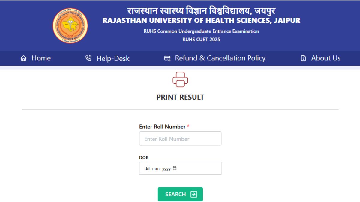 RUHS BSc Nursing Result 2025
