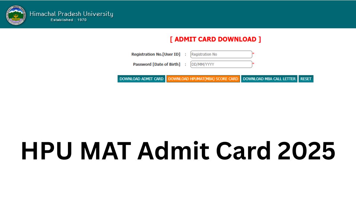HPU MAT Admit Card 2025