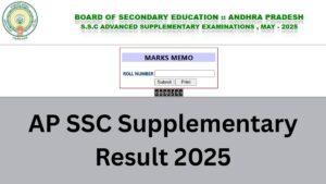 AP SSC Supplementary Result 2025