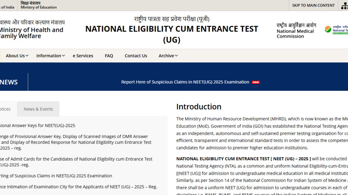 NEET Final Answer Key 2025
