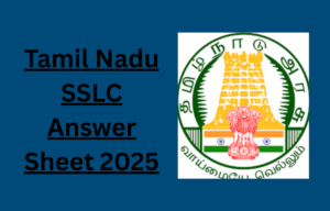 TN SSLC Answer Sheet 2025
