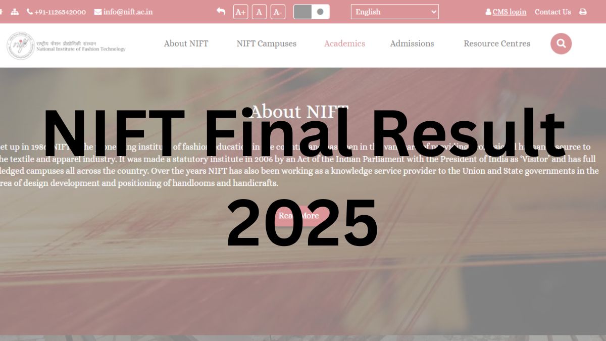 NIFT Final Result 2025