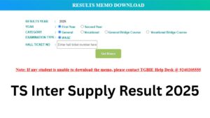 TS Inter Supply Result 2025
