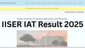 IISER IAT Result 2025
