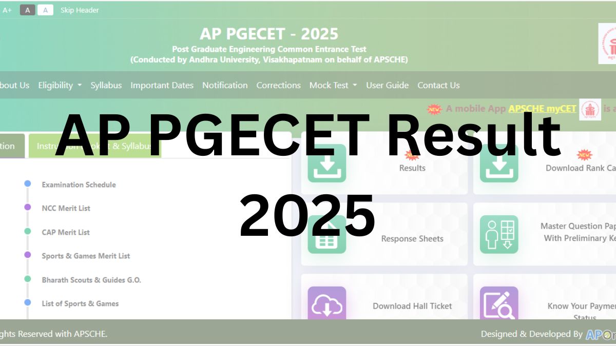 AP PGECET Result 2025