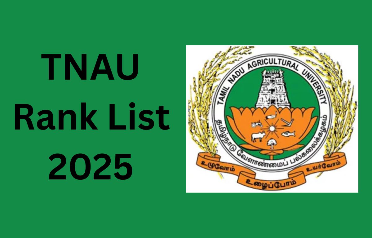 TNAU Rank List 2025