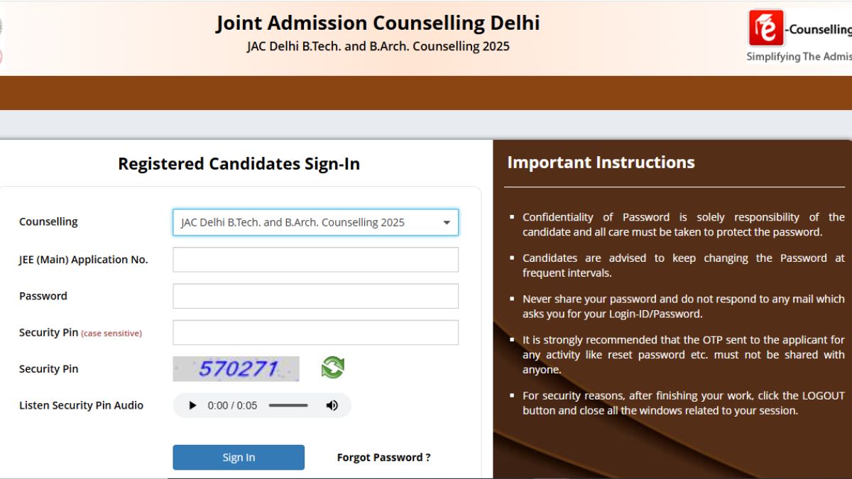 JAC Delhi Round 3 Seat Allotment Result 2025