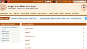 PSEB Syllabus 2025-26 Out @pseb.ac.in, Check Class 1 to 12 Syllabus Here