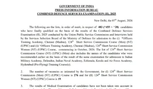 UPSC CDS 2 Final Result