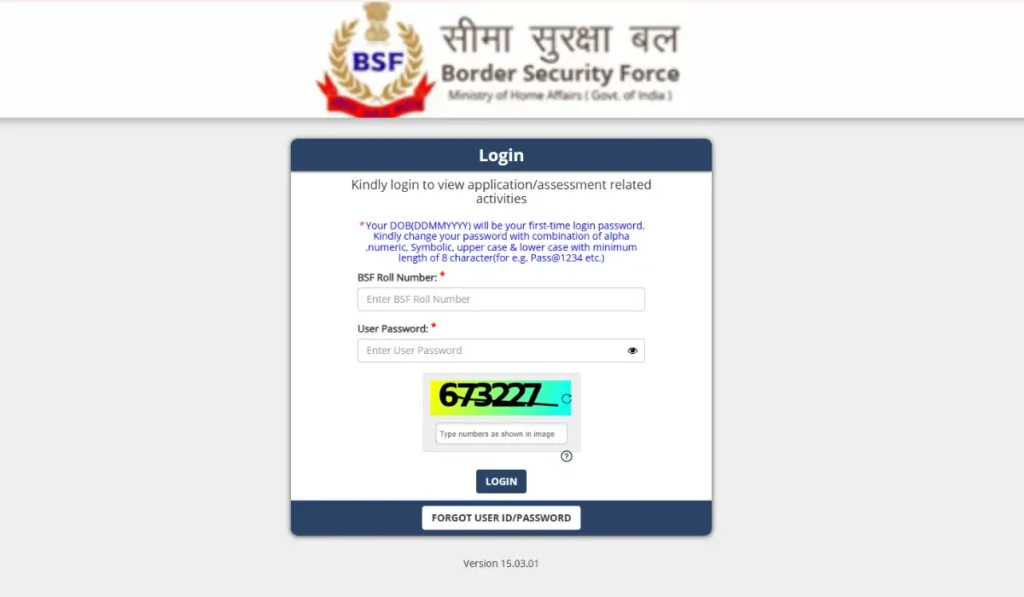BSF HCM and ASI Steno Admit Card
