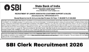 sbi clerk recruitment 2026