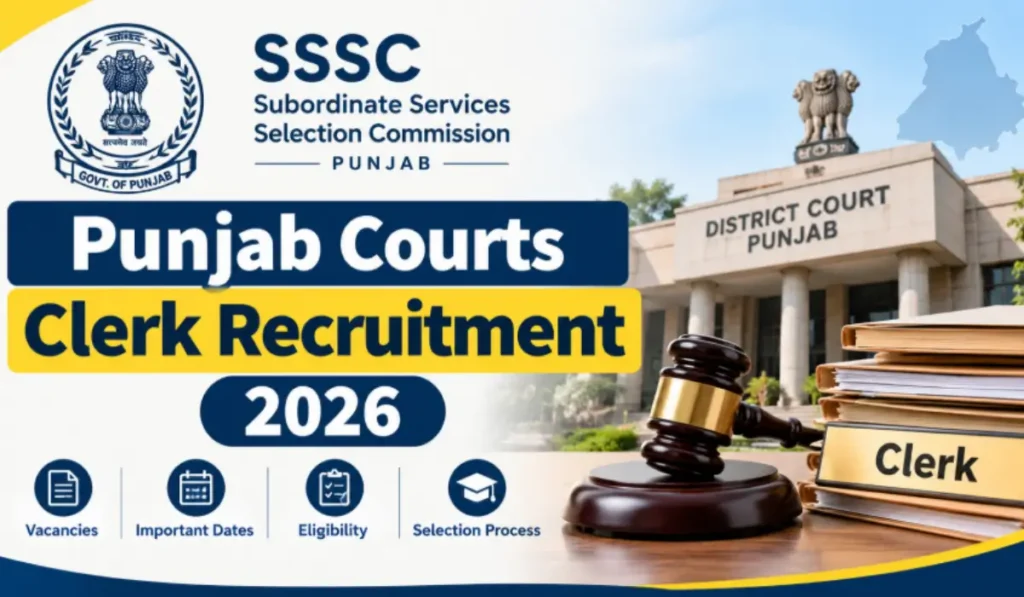 SSSC Punjab Courts Clerk Recruitment 2026
