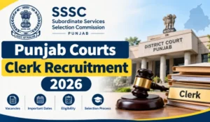 SSSC Punjab Courts Clerk Recruitment 2026