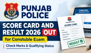 punjab police constable score card
