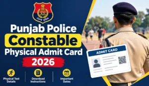 Punjab Police Constable Admit card