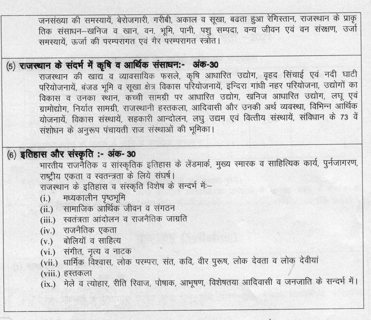 RSMSSB VDO Mains Syllabus 