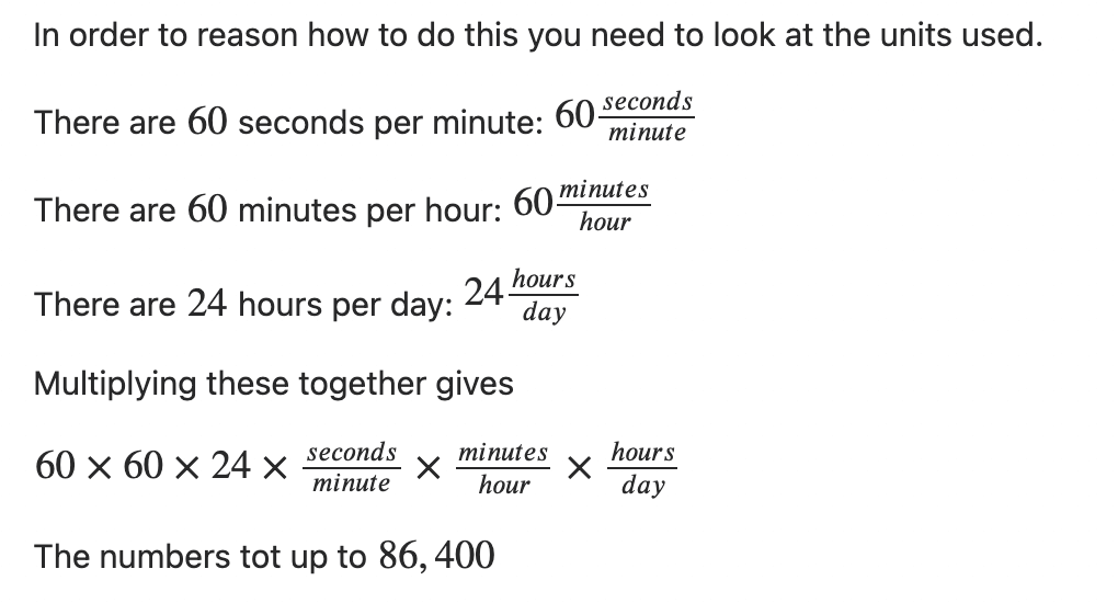 How many Seconds in a day